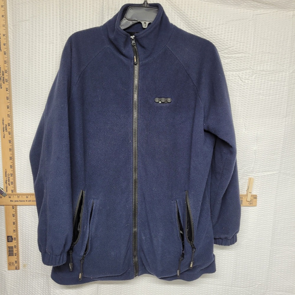 Arris Navy Blue Heated Fleece Jacket Full Zip Battery Included Mens Medium